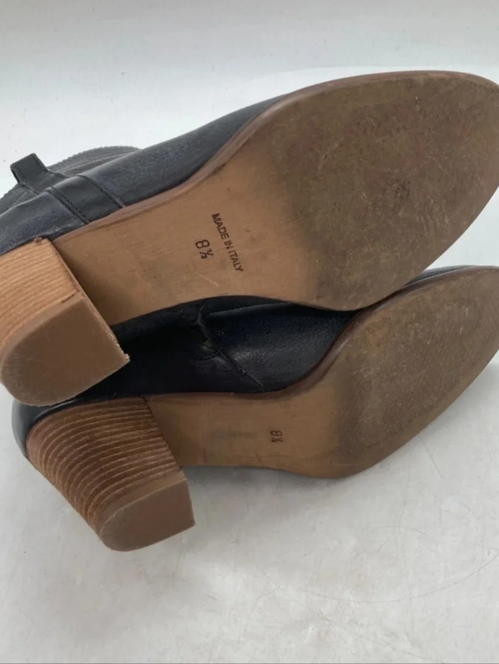 Madewell Billie Boot Leather Ankle Boots True Black Size 8.5 Box Made In Italy